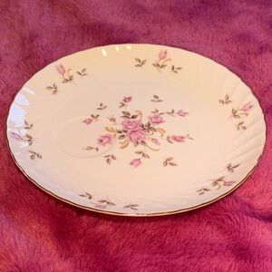 💕Lefton Moss Rose Snack Plate Only Handpainted Porcelain with Gold Trim